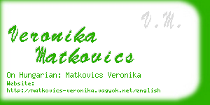veronika matkovics business card